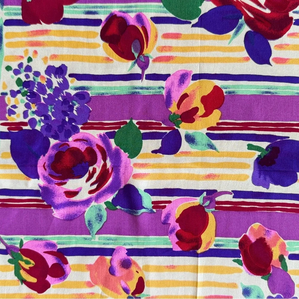 Art of the scarf Tie Rack Floral Striped Women's Scarf